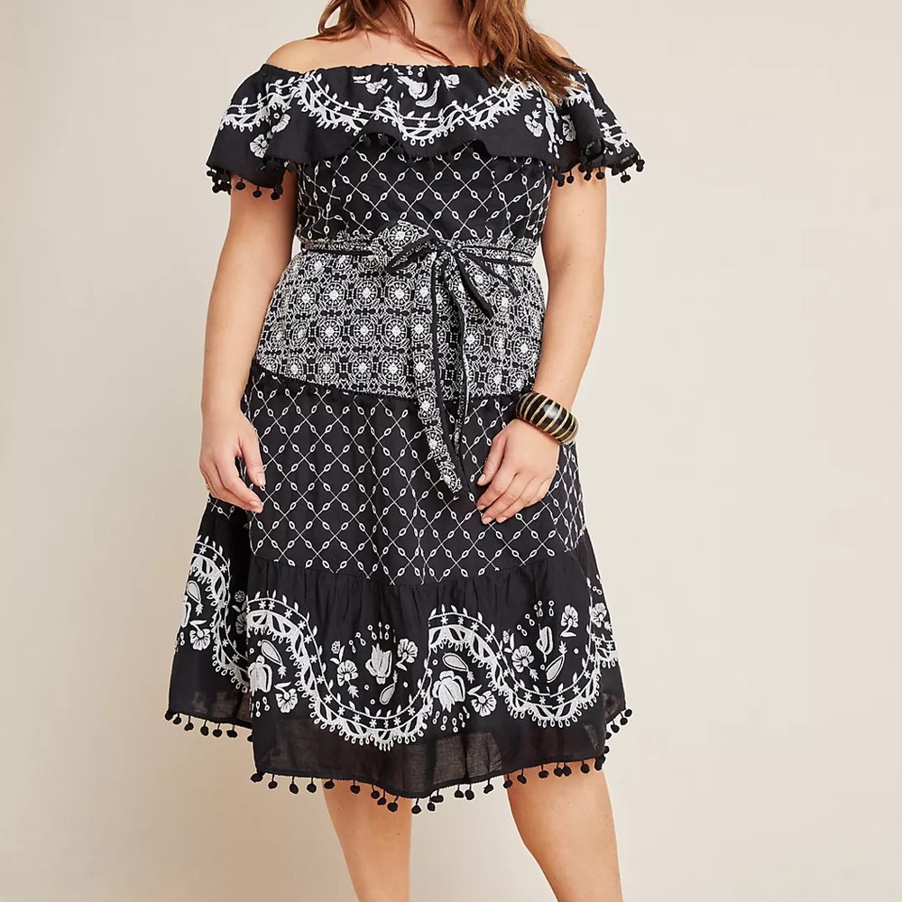 Anthropologie Marisol Off the Shoulder Dress Size 26 NWT